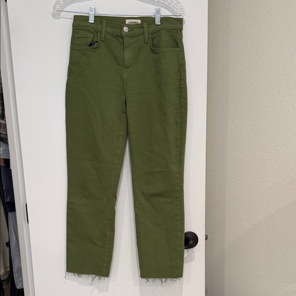 L'AGENCE Green Ankle Jeans